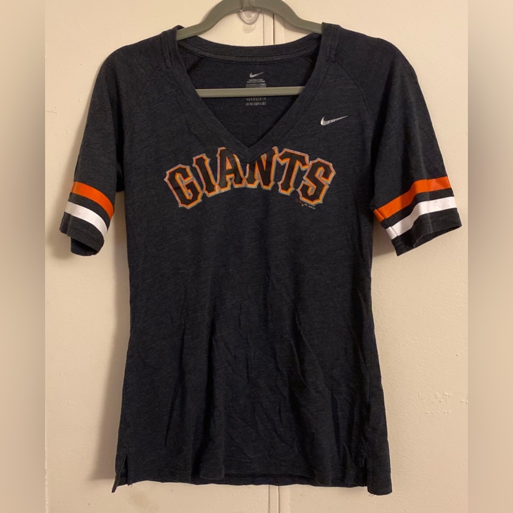 SF Giants Shirt Size M Womens Nike Orange & Black The City San Francisco MLB